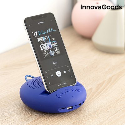 Trådlös högtalare med hållare för enheter Sonodock InnovaGoods (Färg: Blå)