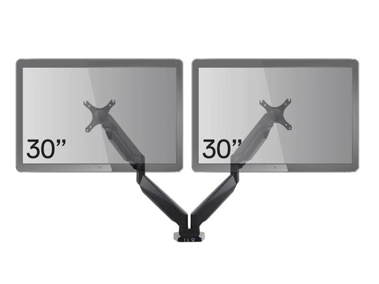 iiglo Monitorfäste Gasarm för dubbla skärmar GM200 (10-30") Vesa 75x75/100x100, döljer kablar