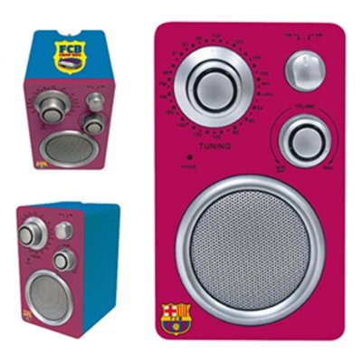 Transistorradio F.C. Barcelona Rödbrun