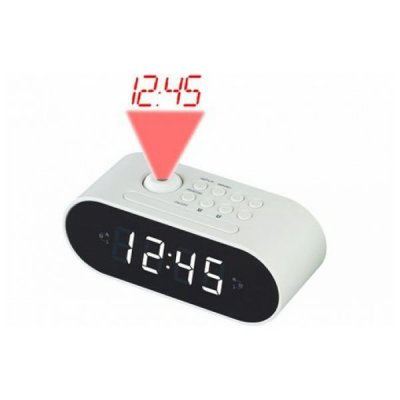 Radioväckarklocka med LED-projektor Denver Electronics CRP-717 LED Vit Svart