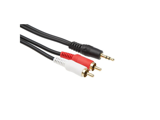iiglo ljudkabel minJack till RCA / 2m - Svart