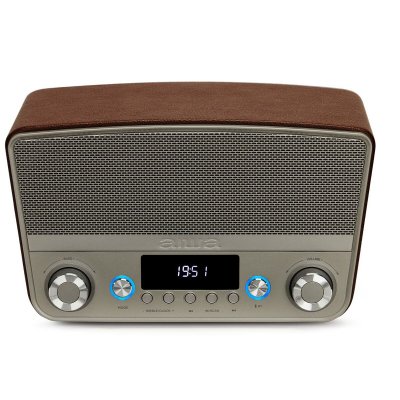 Radio Aiwa BSTU750BR 50W Högtalare Silvrig Brun Vintage