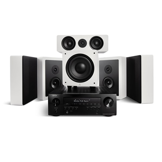 Argon Audio ALTO5WALL + ALTO C MK2 + BASS8 MK2 + Denon AVR-X1700H – 5.1 Hemmabiosystem
