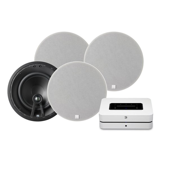 Bluesound POWERNODE (N330) + 4 x DALI Phantom E-60 + 4 x Backbox Installation system