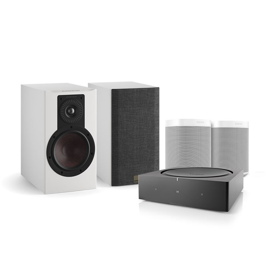 Sonos Amp + One SL (x2) + DALI OPTICON 2 Mk2 Trådlös surround