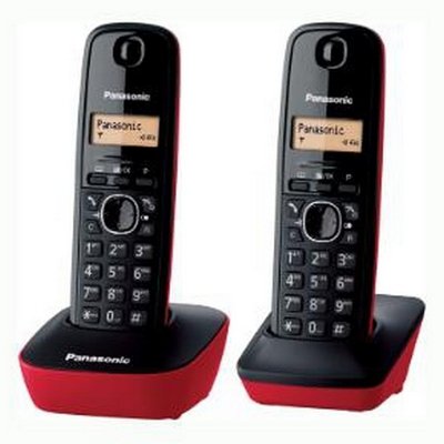 Trådlös Telefon Panasonic Corp. KX-TG1612SPR DECT (2 pcs) Negro
