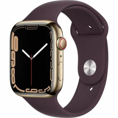 Smartklocka Apple Watch Series 7 Gyllene Bordeaux
