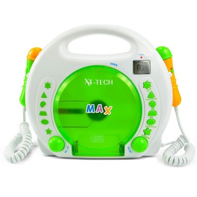 CD/MP3-spelare Mikrofon Vit (Renoverade A)