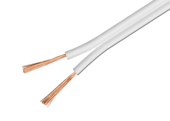 Högtalarkabel 0,75 mm² Vit 10 m