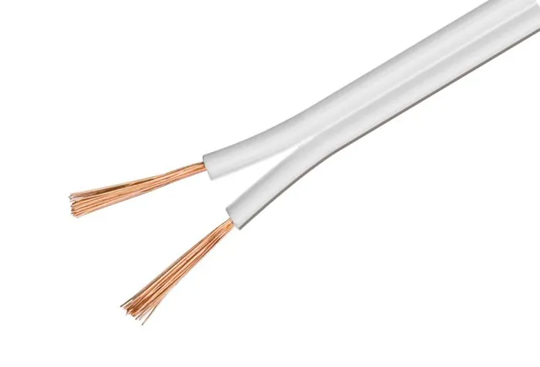Högtalarkabel OFC 0,75 mm² Vit 25 m